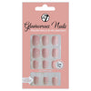 W7 Glamorous Nails False Tips Full Coverage Set of 24 + Glue Lasts up to 7 days Pink Beige Glossy Short Square Health & Beauty:Nail Care, Manicure & Pedicure:Nail Art:Artificial Nail Tips false nails nails