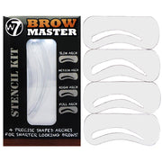 W7 Brow Master Eyebrow Stencil Kit 4 templates shaping defining grooming Health & Beauty:Make-Up:Eyes:Eyebrow Liner & Definition brows eyes makeup tools