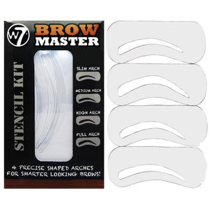 W7 Brow Master Eyebrow Stencil Kit 4 templates shaping defining grooming Health & Beauty:Make-Up:Eyes:Eyebrow Liner & Definition brows eyes makeup tools