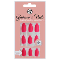 W7 Glamorous Nails False Tips Full Coverage Set of 24 + Glue Lasts up to 7 days Traffic Stopper Matte Stiletto Health & Beauty:Nail Care, Manicure & Pedicure:Nail Art:Artificial Nail Tips false nails nails