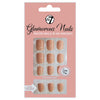 W7 Glamorous Nails False Tips Full Coverage Set of 24 + Glue Lasts up to 7 days White Peach Glossy Short Square Health & Beauty:Nail Care, Manicure & Pedicure:Nail Art:Artificial Nail Tips false nails nails