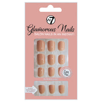 W7 Glamorous Nails False Tips Full Coverage Set of 24 + Glue Lasts up to 7 days White Peach Glossy Short Square Health & Beauty:Nail Care, Manicure & Pedicure:Nail Art:Artificial Nail Tips false nails nails